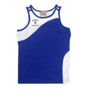 Mana Athletics Singlet Royal/White